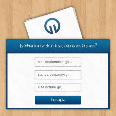 Büt'e kalan arkadaşlarımıza hediyemiz olsun :) Büt'ten kaç almanız lazım hesaplayın.

apps.facebook.com/ktubuthesaplam…