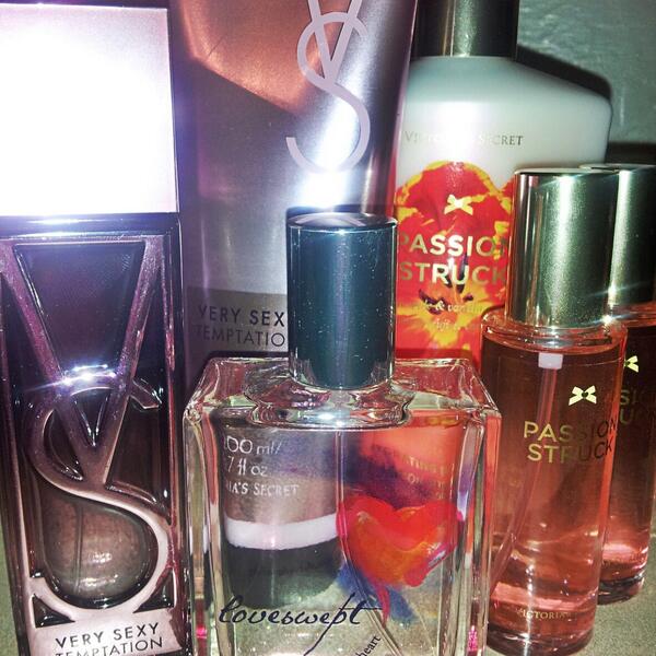 My 'just because' gifts.. #perfume #VictoriasSecret #passionstruck #verysexytemptation #Philosophy #loveswept