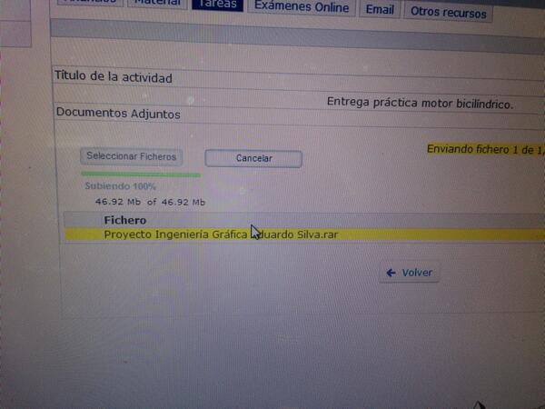 Edu_Silva92's tweet photo. Despues de tanto tiempo entregamos nuestro motor.... 5 meses para subirlo y a 10 min lo entregamos @javi_15392 Olé! http://t.co/F0EvpjoYiQ