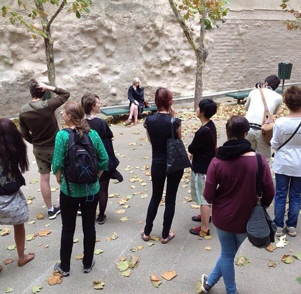 uriahgray's tweet image. "Article" as worn by models in the street for an observational tour with  Annie Wu. A little voyeuristic‎ and surreal