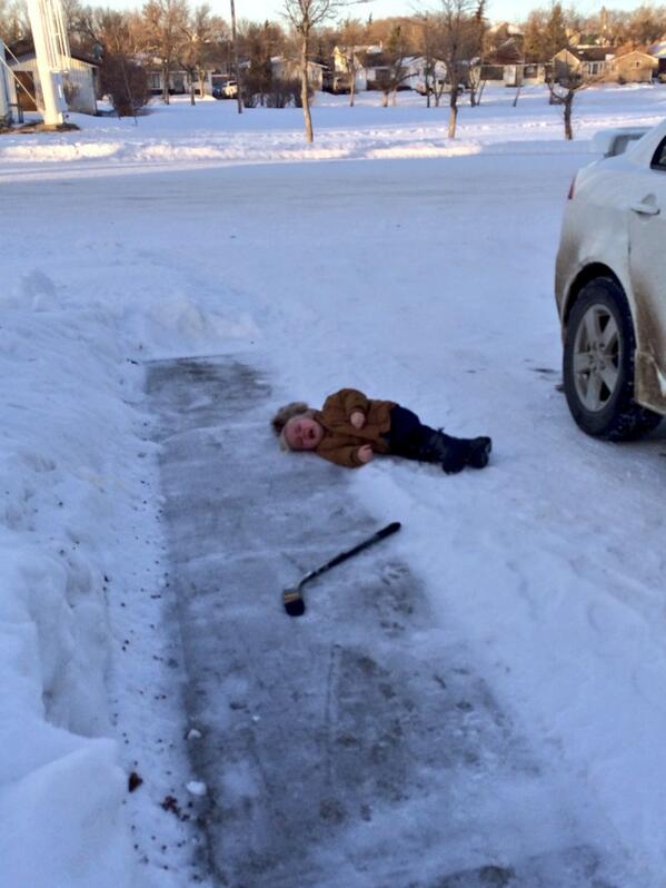 Throwing a fit because we have to go inside.. It seemed right to take a picture  #outdoorsman