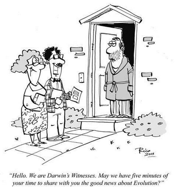 MarginalMennos's tweet photo. "Hello. We are Darwin's Witnesses. May we share with you the good news about Evolution? http://t.co/sEI4p3fXLC