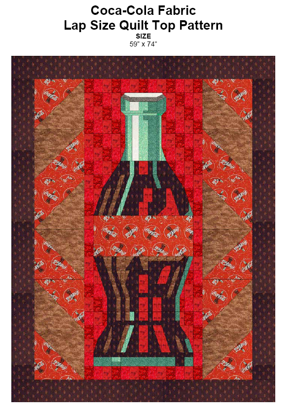 QuiltPatternNow's tweet photo. Cool Quilt Pattern To Get Started On. Lap Size of the Cola Bottle. #Quilting http://t.co/U789O7Q0C9