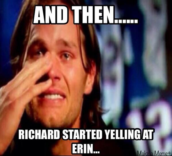 N8iveSon's tweet photo. Brady on #RichardSherman ..... http://t.co/AP3wIN72Nm