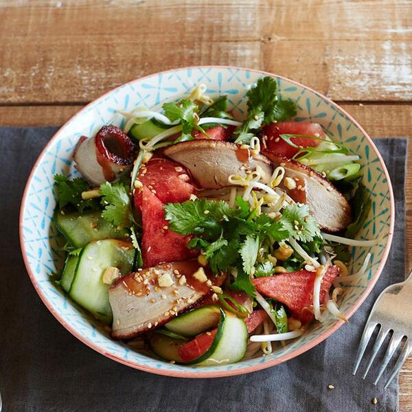 Coles's tweet photo. For something different, treat the family to Duck, Watermelon &amp; Coriander Salad. http://t.co/AJ54EVibrK #ColesRecipes http://t.co/Gd4pt34PKe