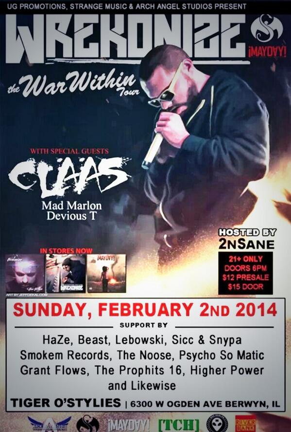 SmokemRecords's tweet photo. Come checkout Smokem Records opening up for @Wrekonize  #StrangeMusic http://t.co/ZCKOlStTTW