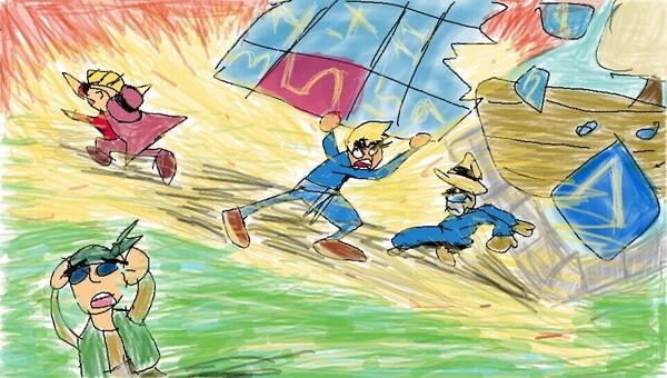 Doktuh_J's tweet image. Sam takes 15 Puzzle pretty seriously. (I cheated a bit on this one.) #PSVita_PP #pdff #ff1 #poorlydrawn #minigame