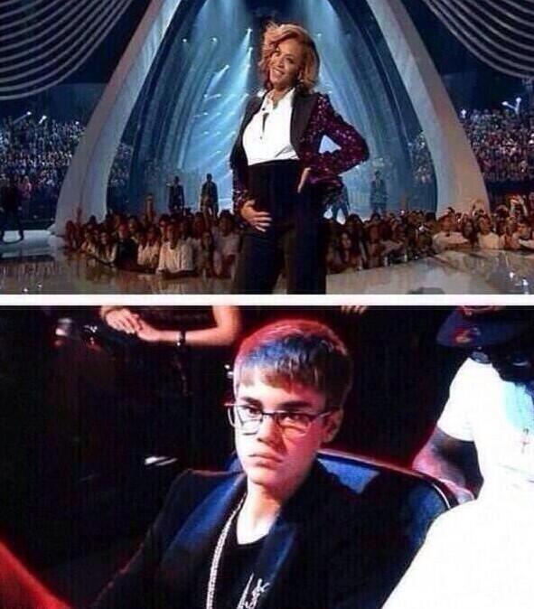 JBsexykidrauhl's tweet photo. Remember Justin's reaction when Beyonce surprised everyone and said she was pregnant lmao http://t.co/HpQOm5kvMU