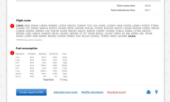 AviapagesCom's tweet image. #FlightCalculator update brings you detailed information about #aircraft&apos;s fuel consumption