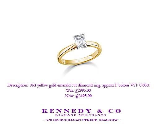 Kennedy_And_Co's tweet photo. Our emerald cut diamond ring has £500 off in our sale which ends on Saturday! http://t.co/du08M3mHrL