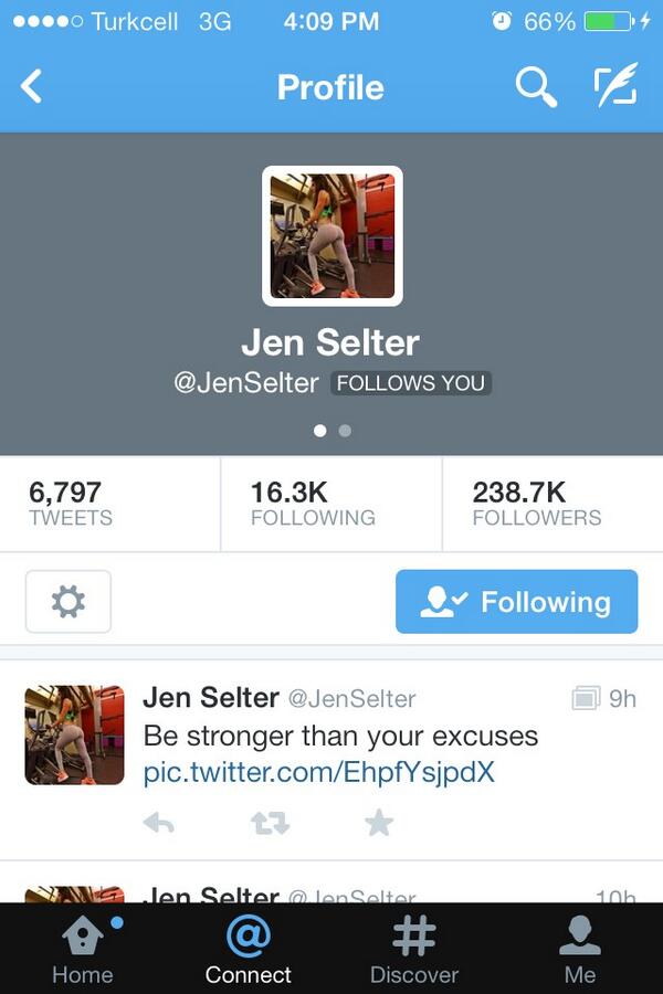JenSelterClub's tweet photo. @JenSelter thanks for following! Your fans love you! http://t.co/NI3MGyZX2i