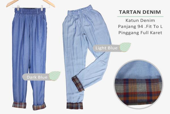 finger_tipstore's tweet photo. #update_FT Tartan Denim Pants IDR 85k :)) http://t.co/L9Wse8OTxi