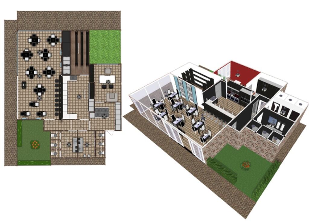 Planner 5D on Twitter: "A restaurant layout made in #planner5d. You can