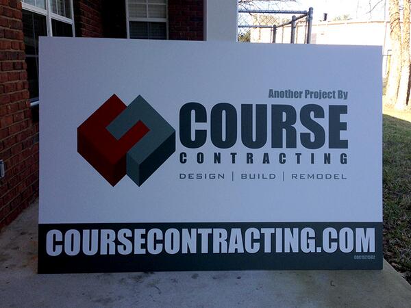 CourseCGC_FL's tweet image. Course Contracting's new site sign. Be on the lookout for these around town! CourseContracting.com