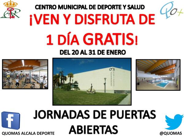 Quomas's tweet photo. ¿Conoces las Instalaciones del #CMDS? 
Ven, prueba y disfruta de 1 día gratis de #gimnasio, #piscina y act. dirigidas http://t.co/jaBcSdoVio