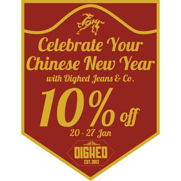 DIGHED_ID's tweet photo. Celebrate your Chinese New Year with Dighed Jeans &amp; Co. We are offering 10% off any purchase from 20 - 27 Jan. http://t.co/OBDqkqSdgG