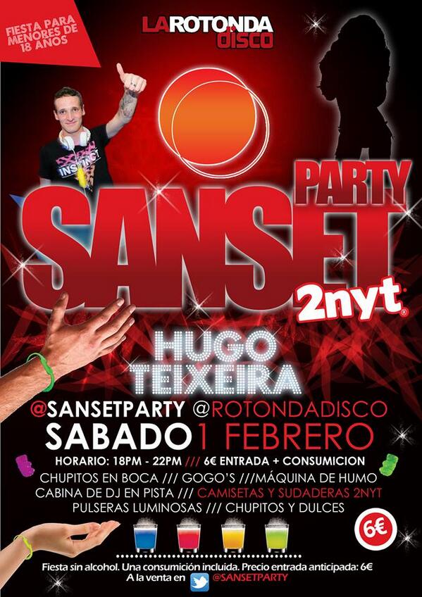 SanSetParty's tweet image. REGALAMOS 2 ENTRADAS para #sansetparty #sanset2014 #1febrero entre los que deis a RT!!