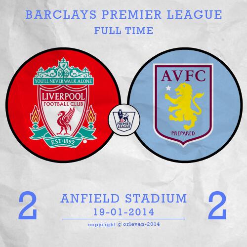 ORLEVEN_co's tweet photo. Bermain di kandang sendiri, Liverpool hanya bermain Imbang. #BPL #FullTime http://t.co/AM8QzoO9QD