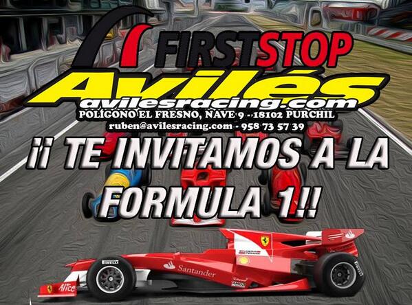aviles_racing's tweet photo. Monta en esta semana tus neumáticos BRIDGESTONE y consigue una entrada para ls entrenamientos del mundial de FORMULA1 http://t.co/Touo8bW8SN