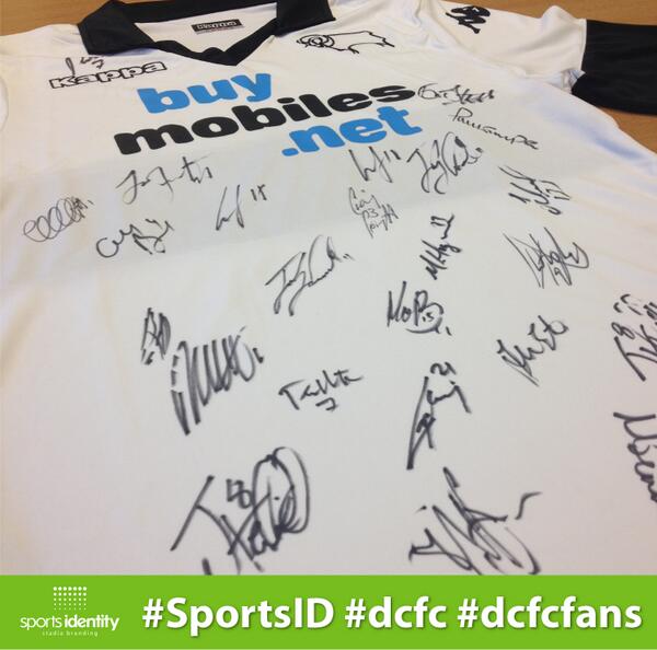 #WIN! A <a href="/dcfcofficial/">Derby County</a> shirt,signed by the team. Just RT &amp; Follow us to enter! Ends Friday. #SportsID #dcfc #dcfcfans