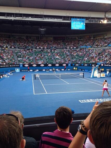 BickmoreCarrie's tweet photo. Watching the AusOpen always makes we wanna go hire a court and play #inspired #thanksoptus http://t.co/pGTuynYZML