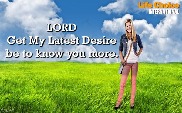 FaithPrayInGod's tweet image. LORD Get My Latest Desire be to know you more.