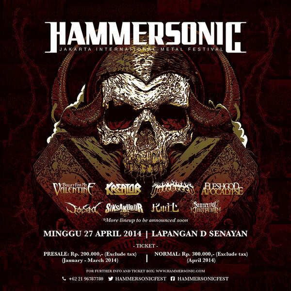 hammersonicfest's tweet photo. #Hammersonic2014 - Jakarta International Metal Festival; The Biggest Metal Festival in Southeast Asia! http://t.co/zCTXl0XgvW