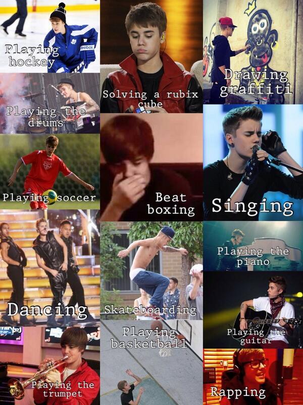 1PrincessJulia's tweet photo. Haters: "Justin Bieber has no talent."

 If all of this isn't called talent then I don't know what is. http://t.co/mIOVTWeZvH