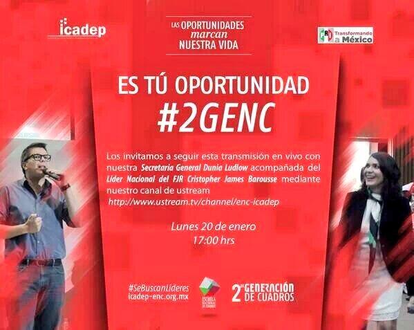 A_ArocheTarasco's tweet photo. Hoy transmisión de @DuniaLudlow y @CJamesBarousse #2GENC @ENC_ICADEP ¡No se la pierdan!#Oaxaca¡Buen inicio de semana! http://t.co/qvT8IVnoVX