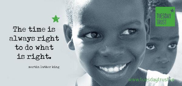 'The time is always right to do what is right.' #MLKDay tuesdaytrust.ie