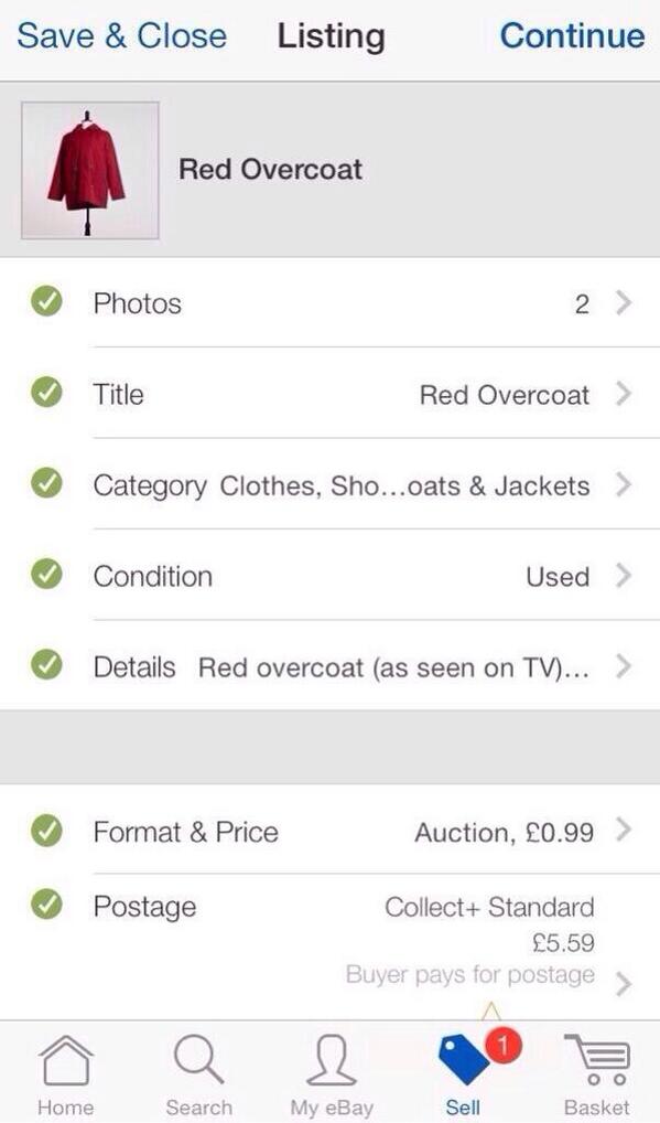 ImRoyCropper's tweet photo. Just putting Hayley's coat on eBay. #Corrie http://t.co/nLwAizLEqZ