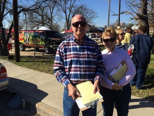 BGTX's tweet photo. Roxanne and Dave are a voter reg power couple at the #MLKaction fest on the campus of @HustonTillotson! http://t.co/7N5W5LkbVp