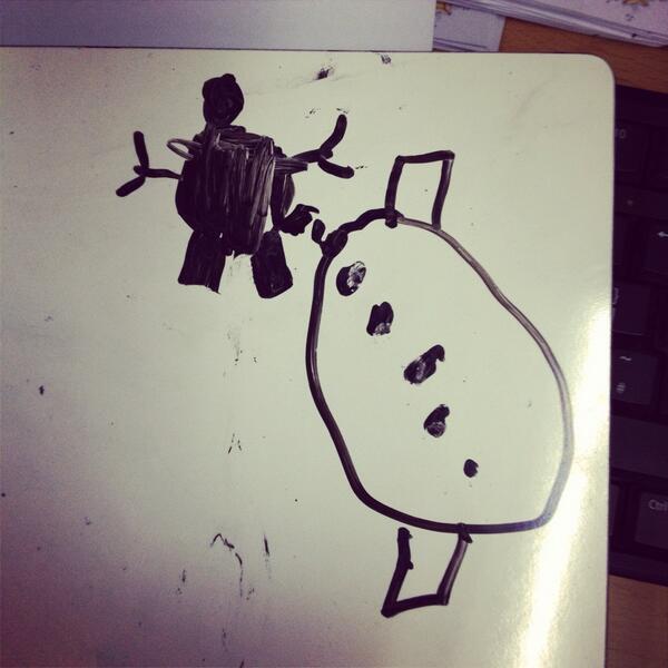 iamkatiewilson's tweet photo. Oh, that's a lovely picture of someone parachuting! "It's actually a black snowman having a poo". Oh. http://t.co/yIWig6eOWL