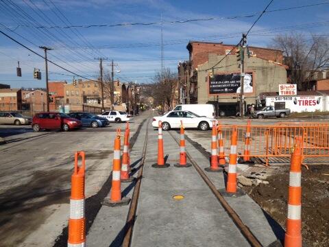 <a href="/CityOfCincy/">City of Cincinnati</a> Streetcar.Concrete tests up to strength and Liberty@Elm is open on time. Stop to be constructed