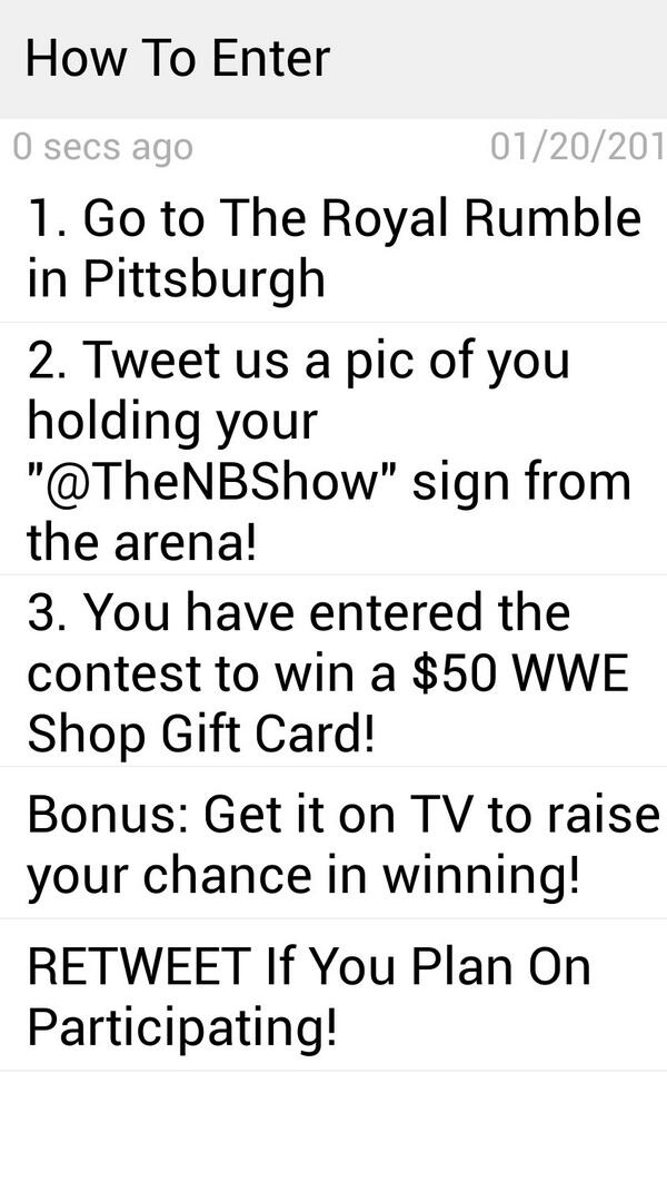 NBShowGiveaways's tweet photo. @mfaia4 http://t.co/e1LZw7uyf4