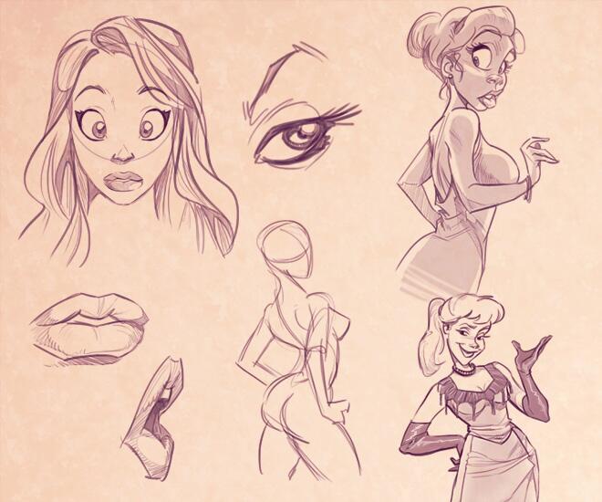 Carlos Gomes Cabral on Twitter: "How To Draw Cartoon Women - Preview of