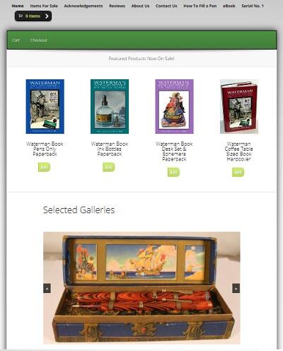 HDAWebDesign's tweet image. Website we built for an author to sell his books about antique pens watermanbook.com hdawebdesign.com