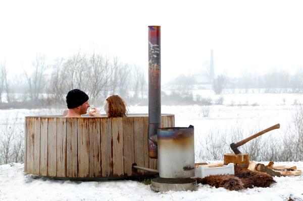 Galloway_House's tweet photo. "Spent Christmas night in the hottub looking at the stars &amp; sipping champagne." Happy visitors @ Cruggleton Lodge http://t.co/CWDIBlfKpV