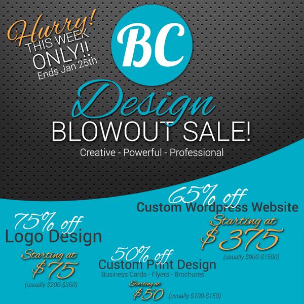 BodnarCreative's tweet photo. This is your week! http://t.co/LlG2Tvmrak #Design #Websites #Sale #Graphics http://t.co/7ENR5sDBui