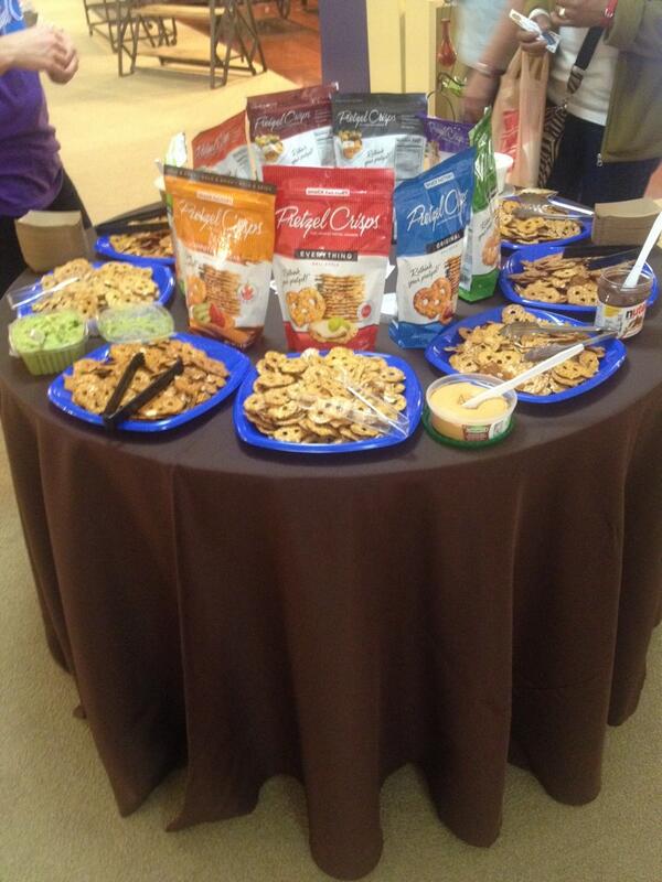 Chicago_Market's tweet photo. @PretzelCrisps is setting up their buyer break! Visit the 13th floor center pass thru for dips and chips! #chigift http://t.co/qxb4HeXqkO