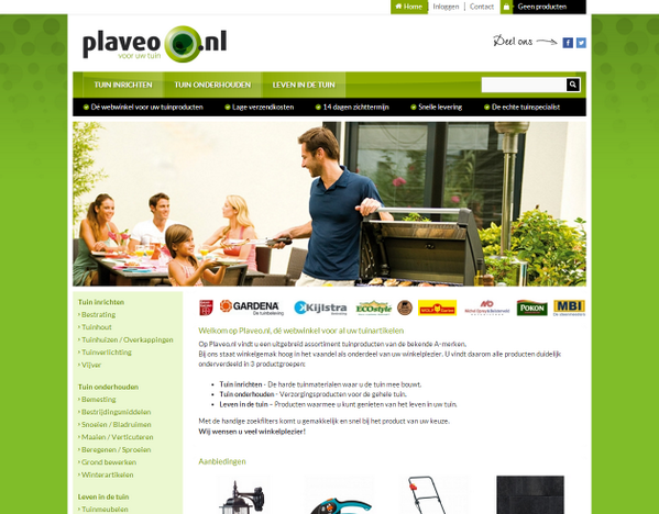 De nieuwe uitgebreide #webshop van #tuinspecialist #Plaveo is nu online! Bekijk deze snel op plaveo.nl