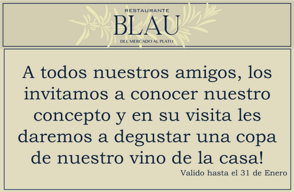 RestauranteBLAU's tweet photo. ven a conocernos disfrutando de una copa de la casa! http://t.co/FpCIq4YmDw