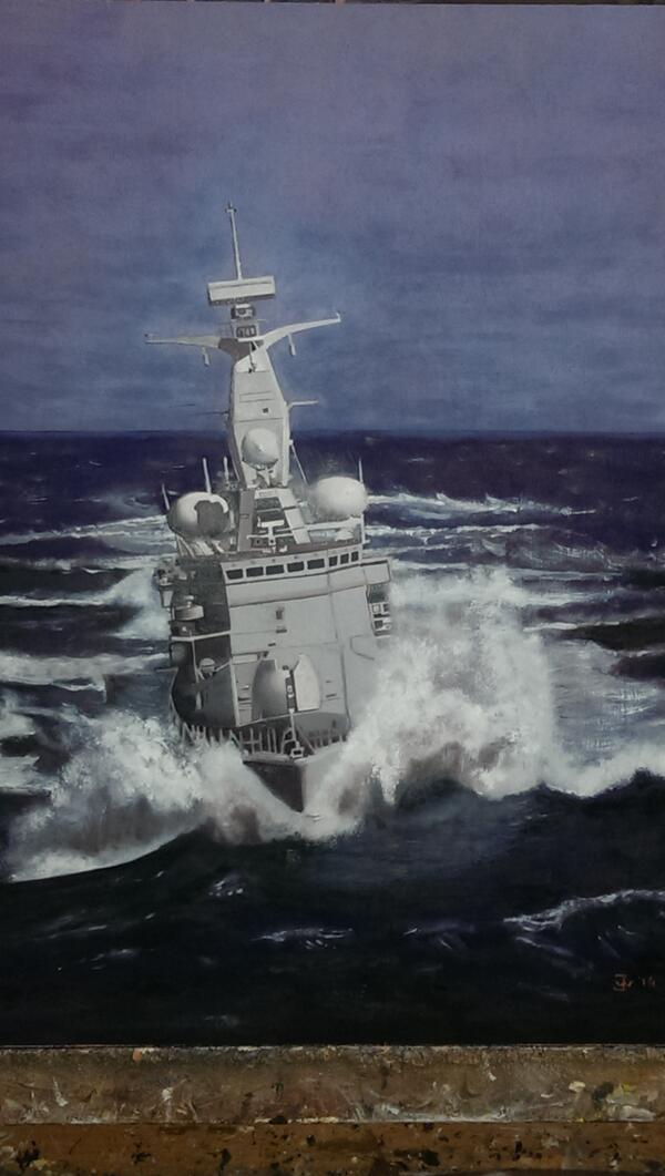 Net weer een schilderijtje af, als ontspanningstegenwicht voor al die zieke dieren.