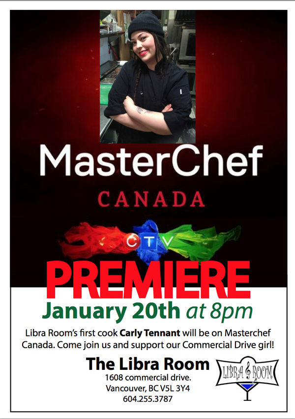 premiering <a href="/MasterChefCDA/">MasterChef Canada</a> to support our girl <a href="/carly_did_it/">carly tennant</a>! Come tonight at 8pm, don't miss this #teamcarly