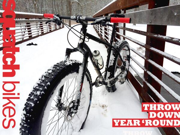 SquatchBikes's tweet photo. @Hopetech @SRAMmtb @VeeRubberTires Cold weather can't hold us down! #throwdownyearround #fatbike #squatchfatbikes http://t.co/fxFWP54n9q