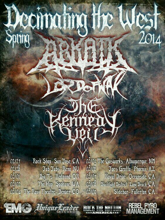 TKVband's tweet photo. Decimating the West with @ArkaikOffiicial and @LordofWarMetal!! http://t.co/5kW4BKPynT
