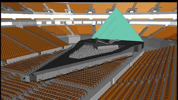 tracklist's tweet photo. O esquema do palco da “Prismatic World Tour” foi divulgado! Gostaram ou preferem os doces da turnê California Dreams? http://t.co/OKynff9sHq
