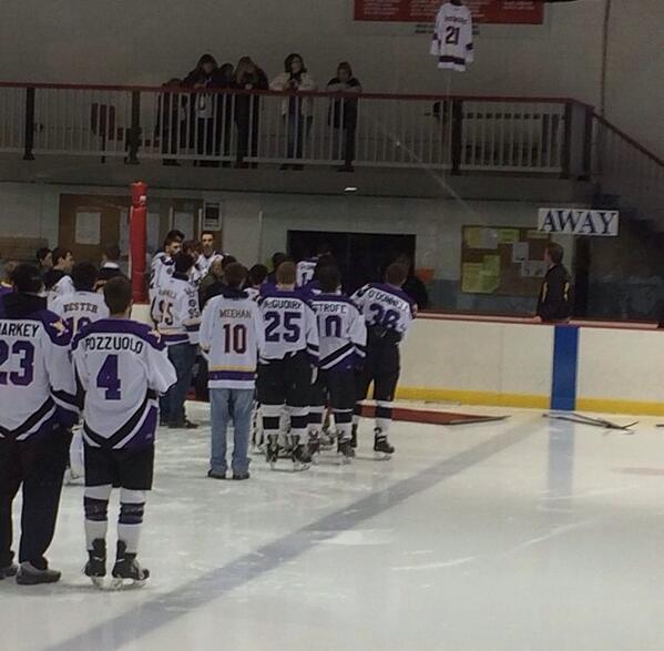 NeumannMLAX's tweet photo. A picture from tonight of @DGD_21 number being retired. #DoitForDante http://t.co/78g2BYRp38