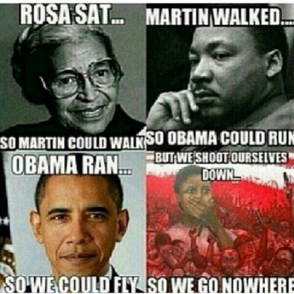 ohsotally's tweet photo. Rosa sat so Martin could walk. MLK Jr walked so Obama could run, but where are we going now ? Absolutely nowhere. http://t.co/hfTJf2sqkj