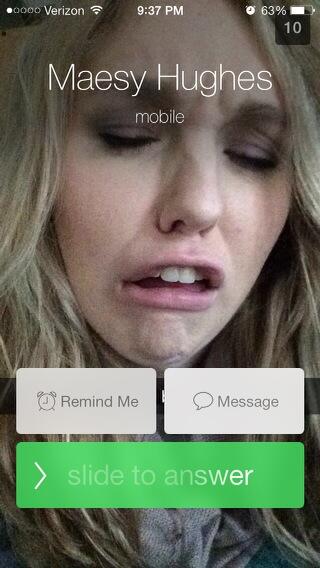 MacieCoronel's tweet photo. Whenever @maesynoel calls me this will show up 😂 #whatabeaut #swag http://t.co/TZNY0DBFkU